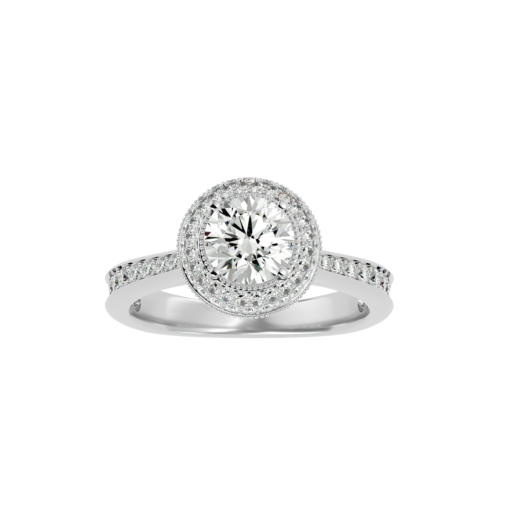 1.59 Carat H Color VS1 Clarity Diamond Studded Natural Diamond Ring.